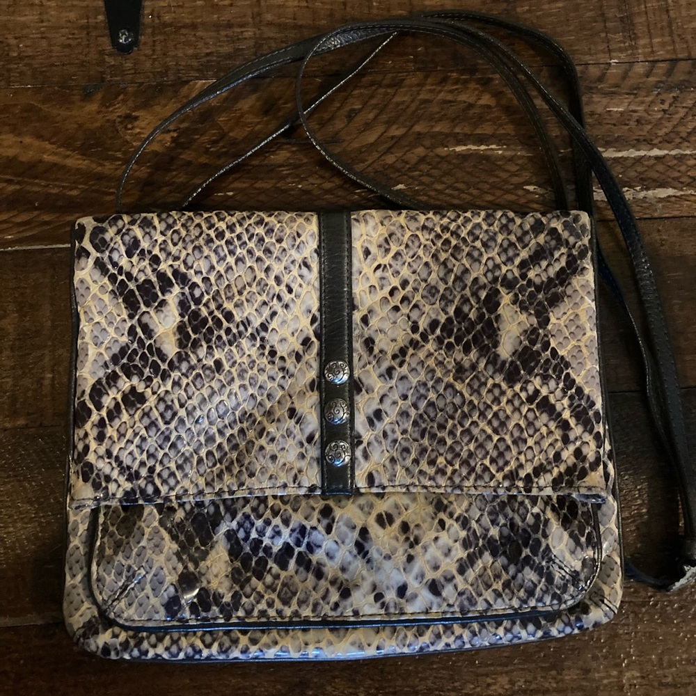 Brighton Snakeskin Pattern Crossbody Purse